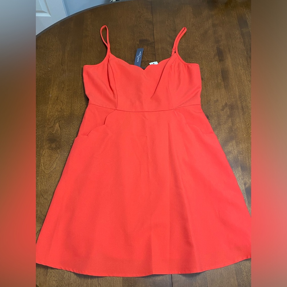 NWT Market & Spruce Crissie Dress, Orange-Red, Size L